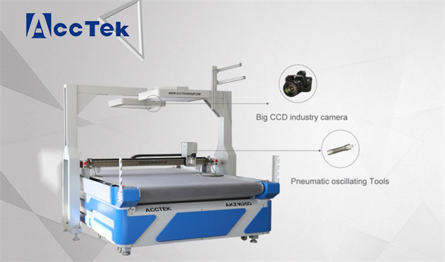 CNC oscillating knife cutter machine with auto feeding and CCD