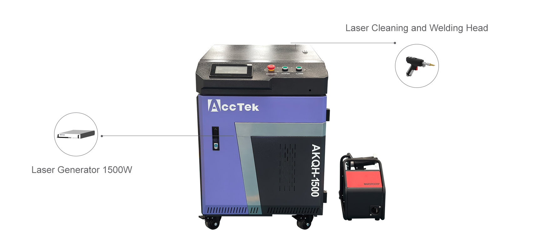 Portable 3-in-1 Fiber Laser Cleaning and Welding Machine