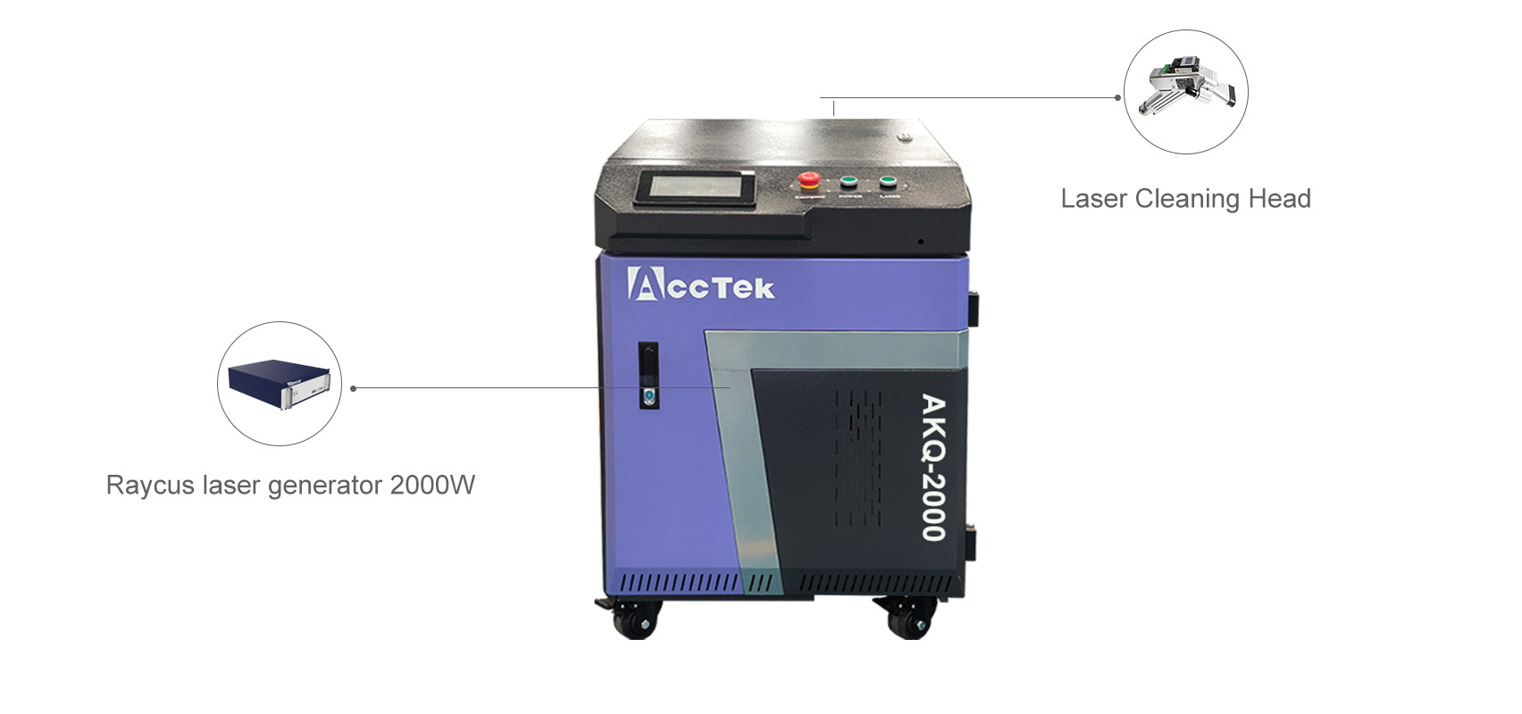 Fiber laser cleaning machine for metal