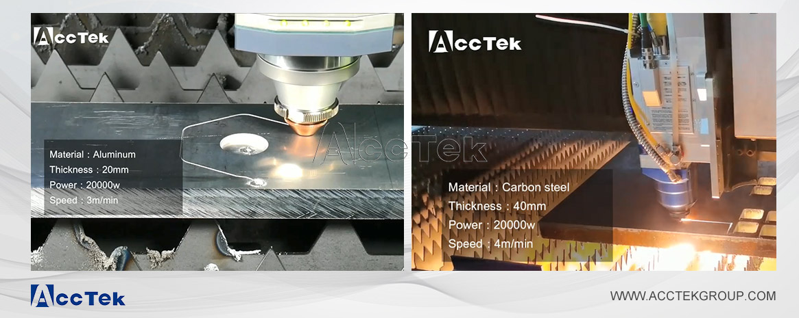 20KW fiber laser cutting metal